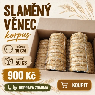  Slámový věnec průměr 16 cm KARTON 50 ks ZA 900 Kč DOPRAVA ZDARMA